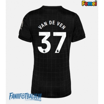 Tottenham Hotspur Micky van de Ven #37 Tricou Fotbal Replică 2025-26 Femei Deplasare